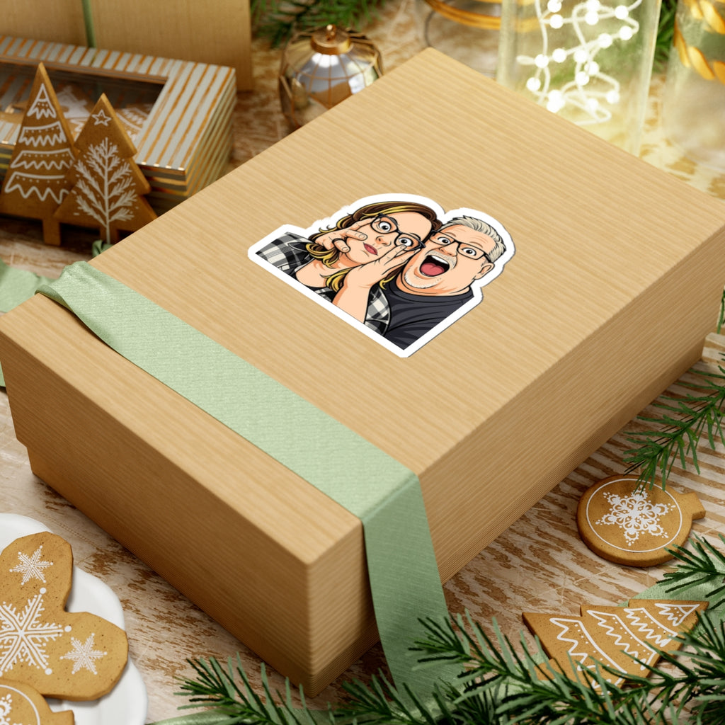 Couple Caricature Sticker | Kiss-Cut Sticker