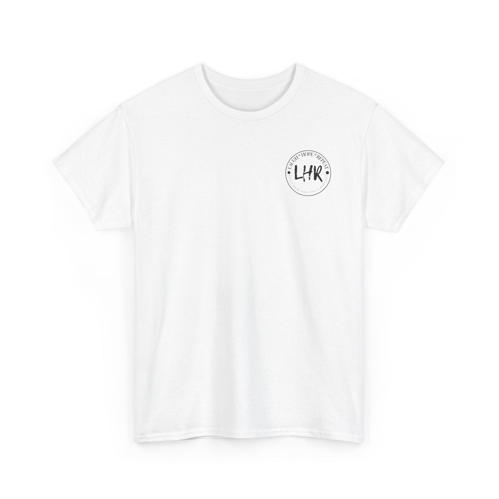 Laugh Hope Repeat T-Shirt | Illustrated Couple Portrait Tee