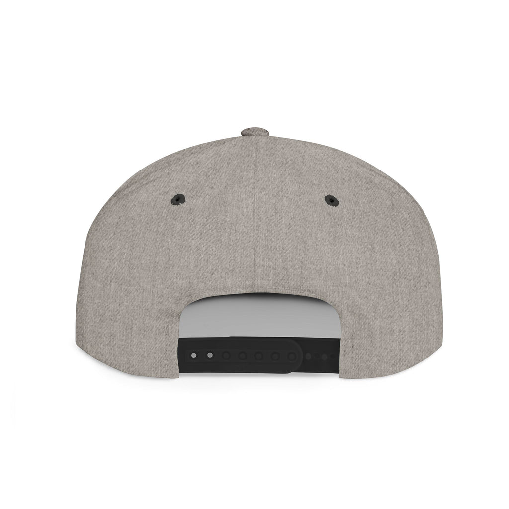 Laugh Hope Repeat Flat Bill Snapback | Minimal Text Embroidered Cap