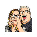 Couple Caricature Sticker | Kiss-Cut Sticker