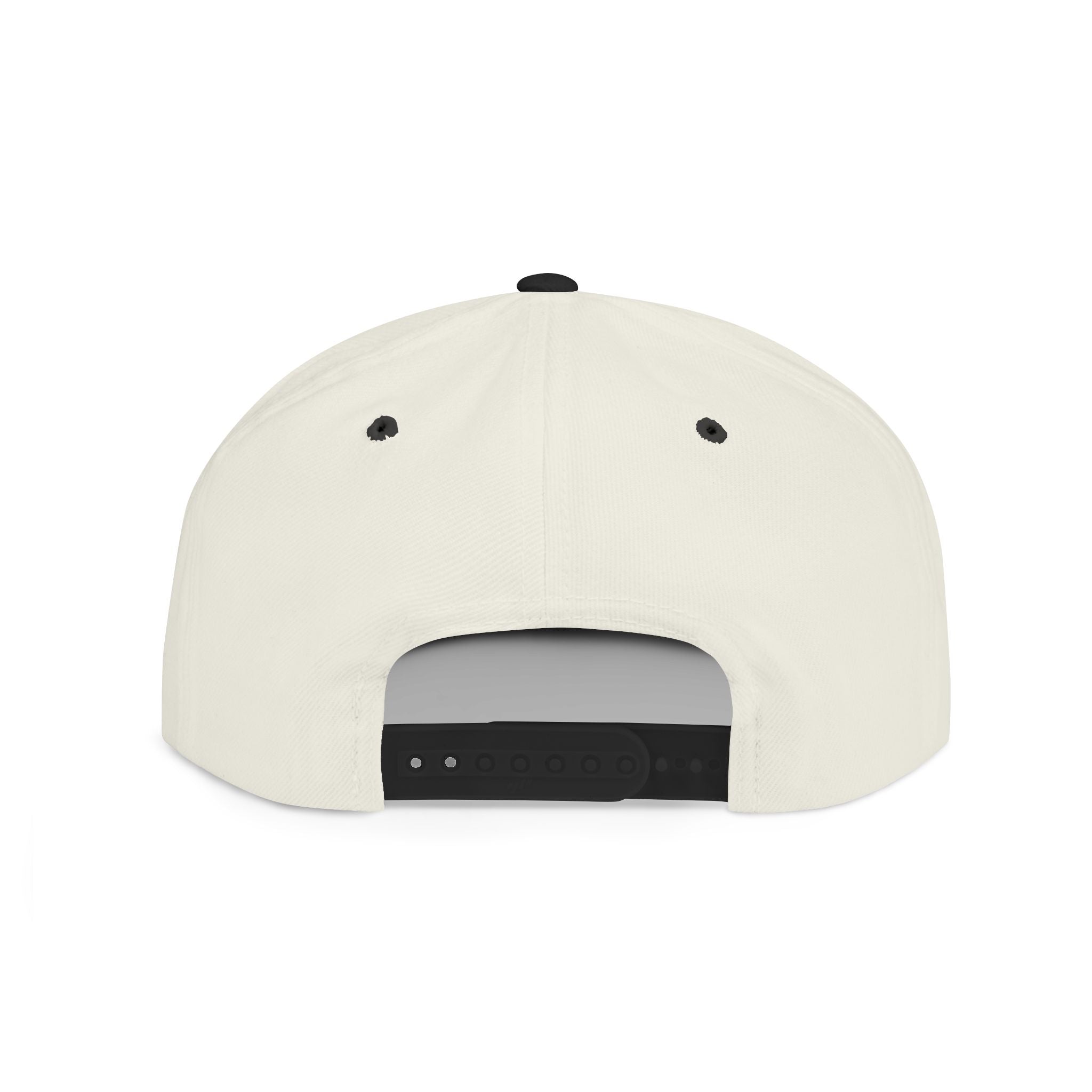 Laugh Hope Repeat Flat Bill Snapback | Minimal Text Embroidered Cap