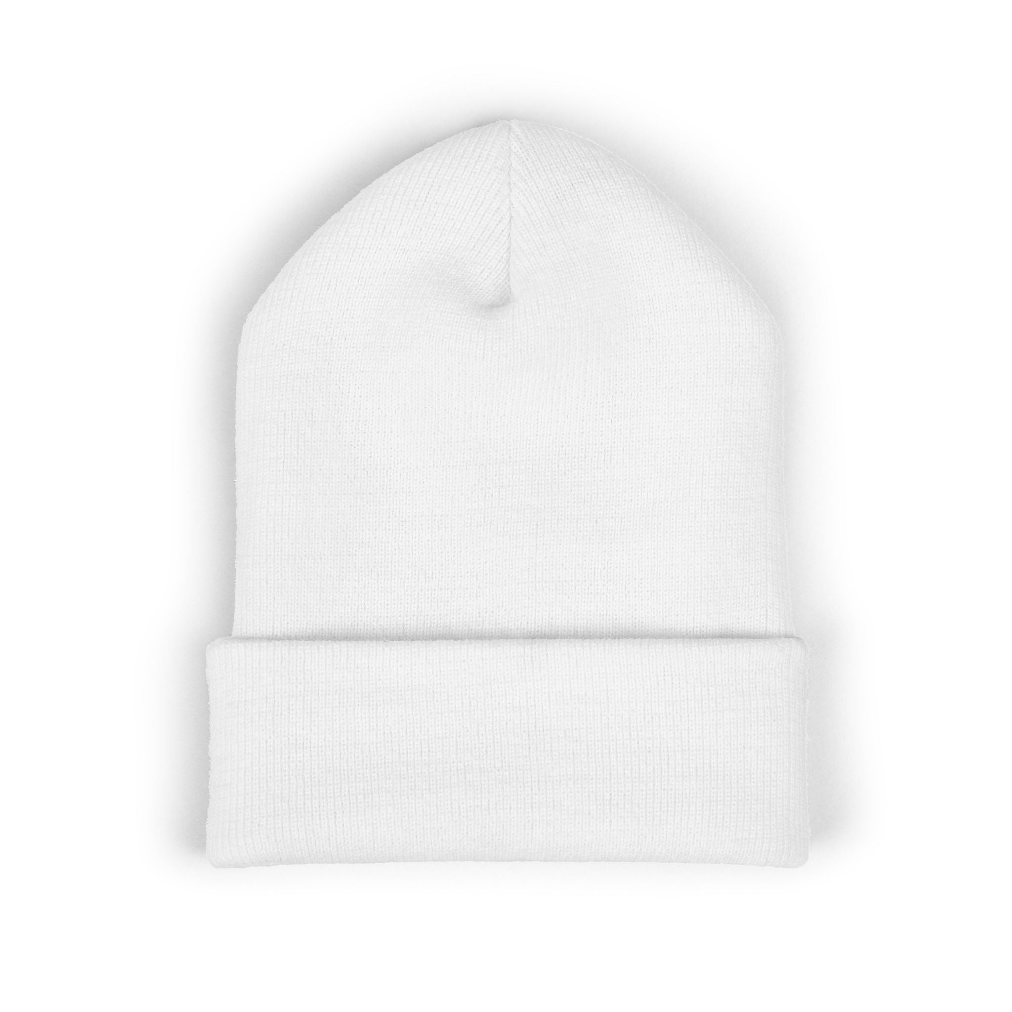 Distressed Circle Monogram beanie | Cuffed Embroidered Beanie