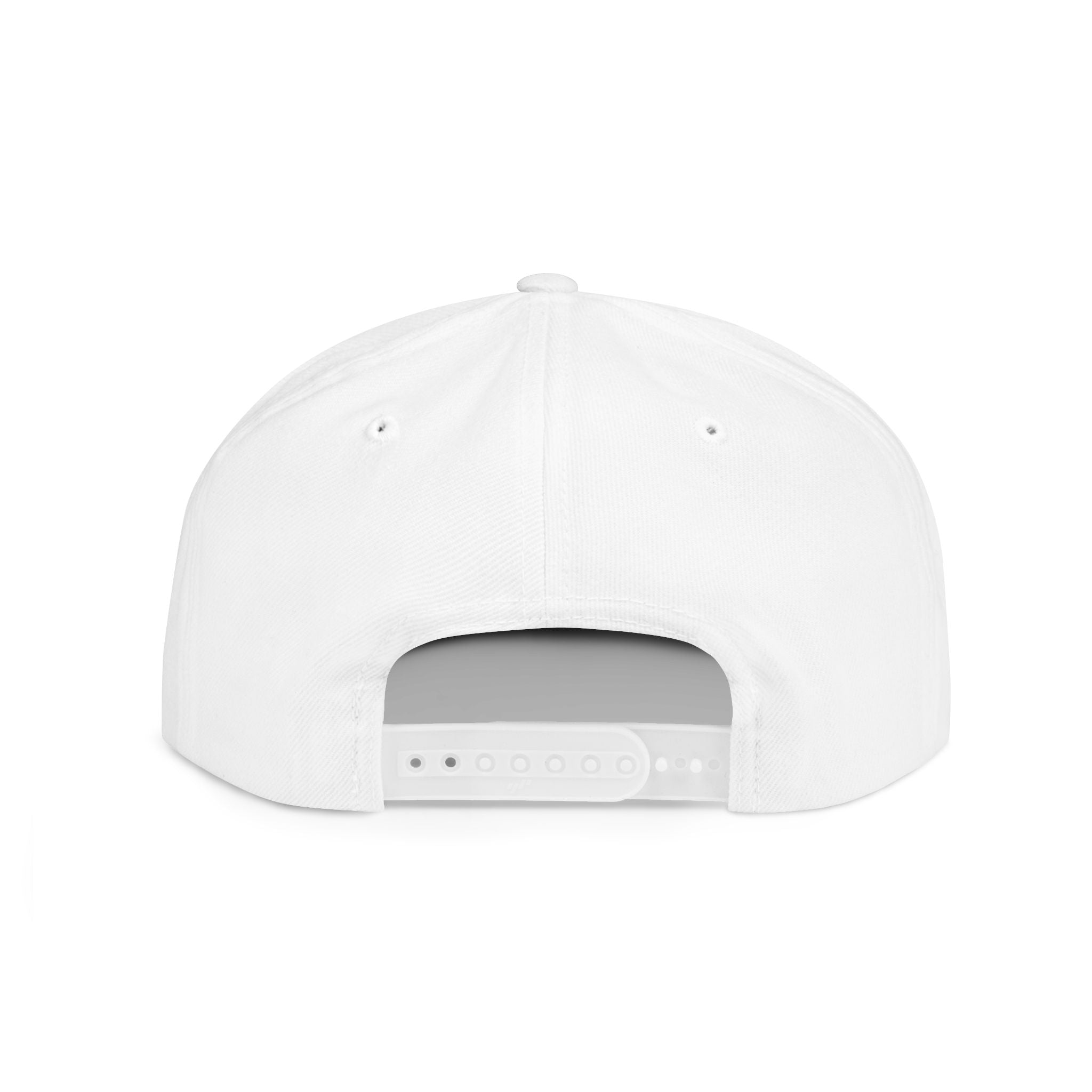 Laugh Hope Repeat Flat Bill Snapback | Minimal Text Embroidered Cap