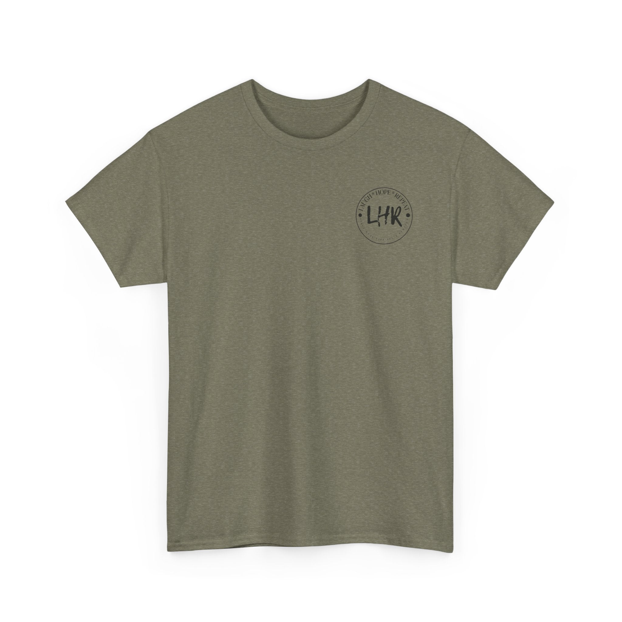 Laugh Hope Repeat T-Shirt | Illustrated Couple Portrait Tee