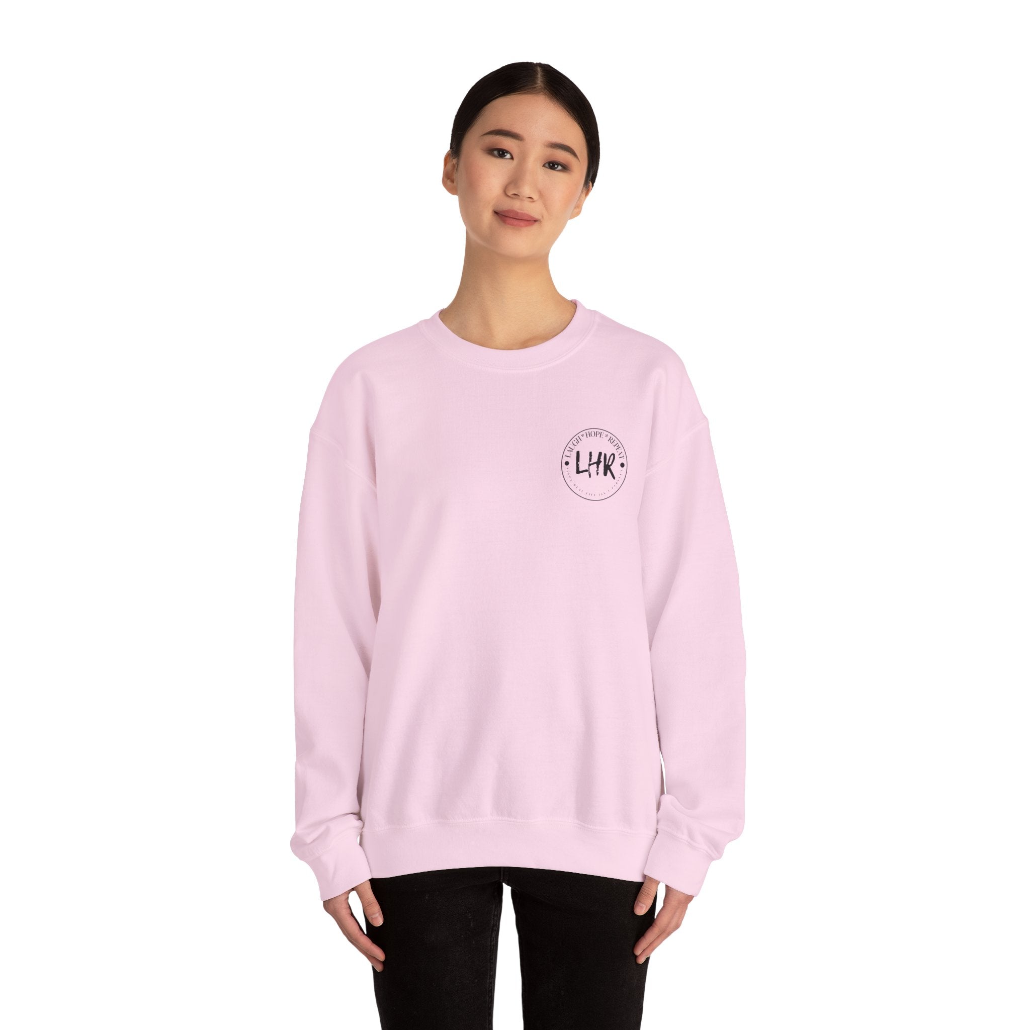 Laugh Hope Repeat Sweatshirt | Inspirational Scripture Typography