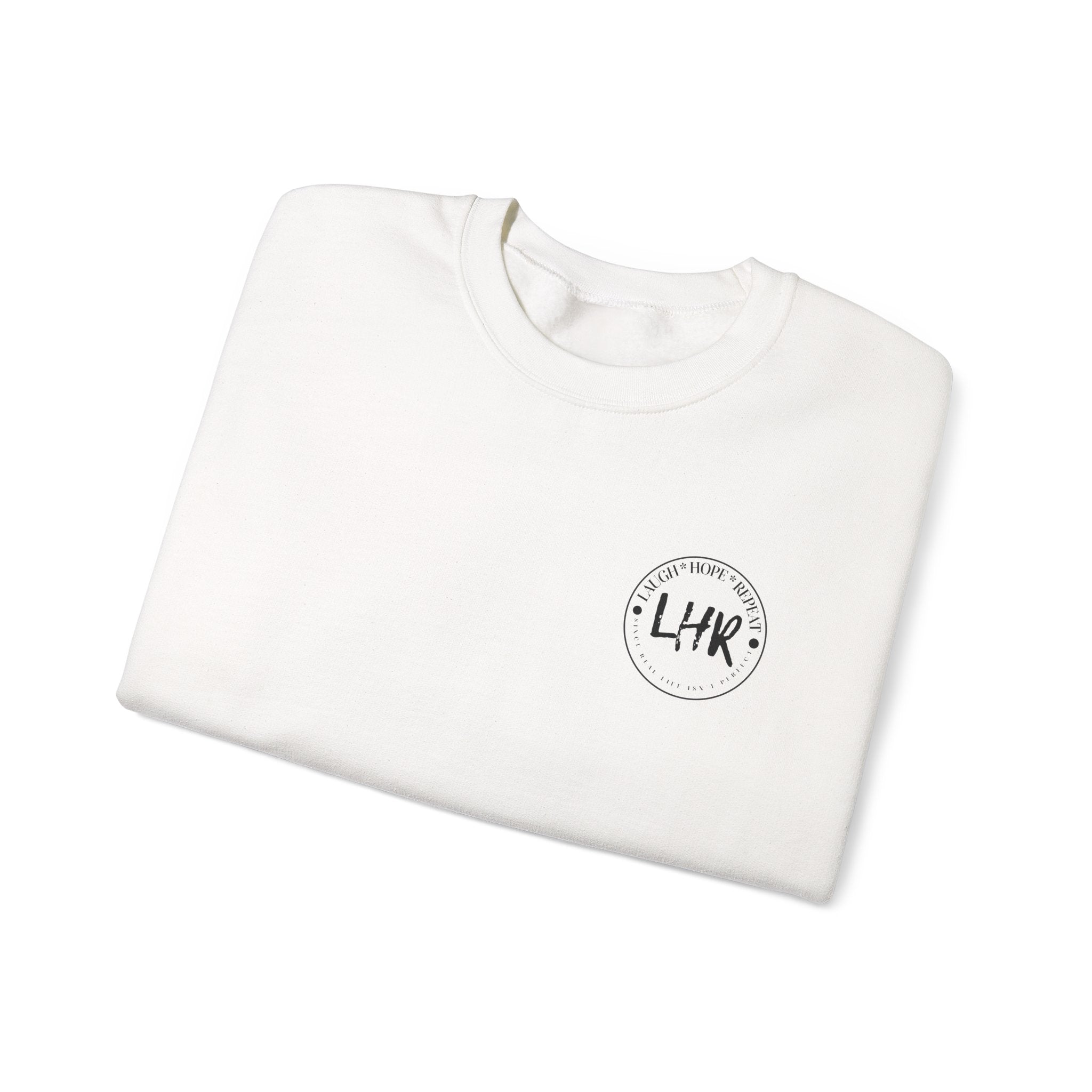 Laugh Hope Repeat Sweatshirt | Inspirational Scripture Typography