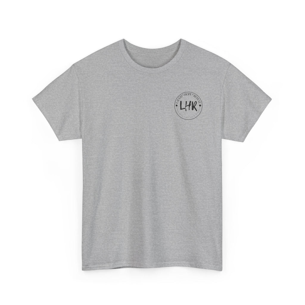 Laugh Hope Repeat T-Shirt | Illustrated Couple Portrait Tee