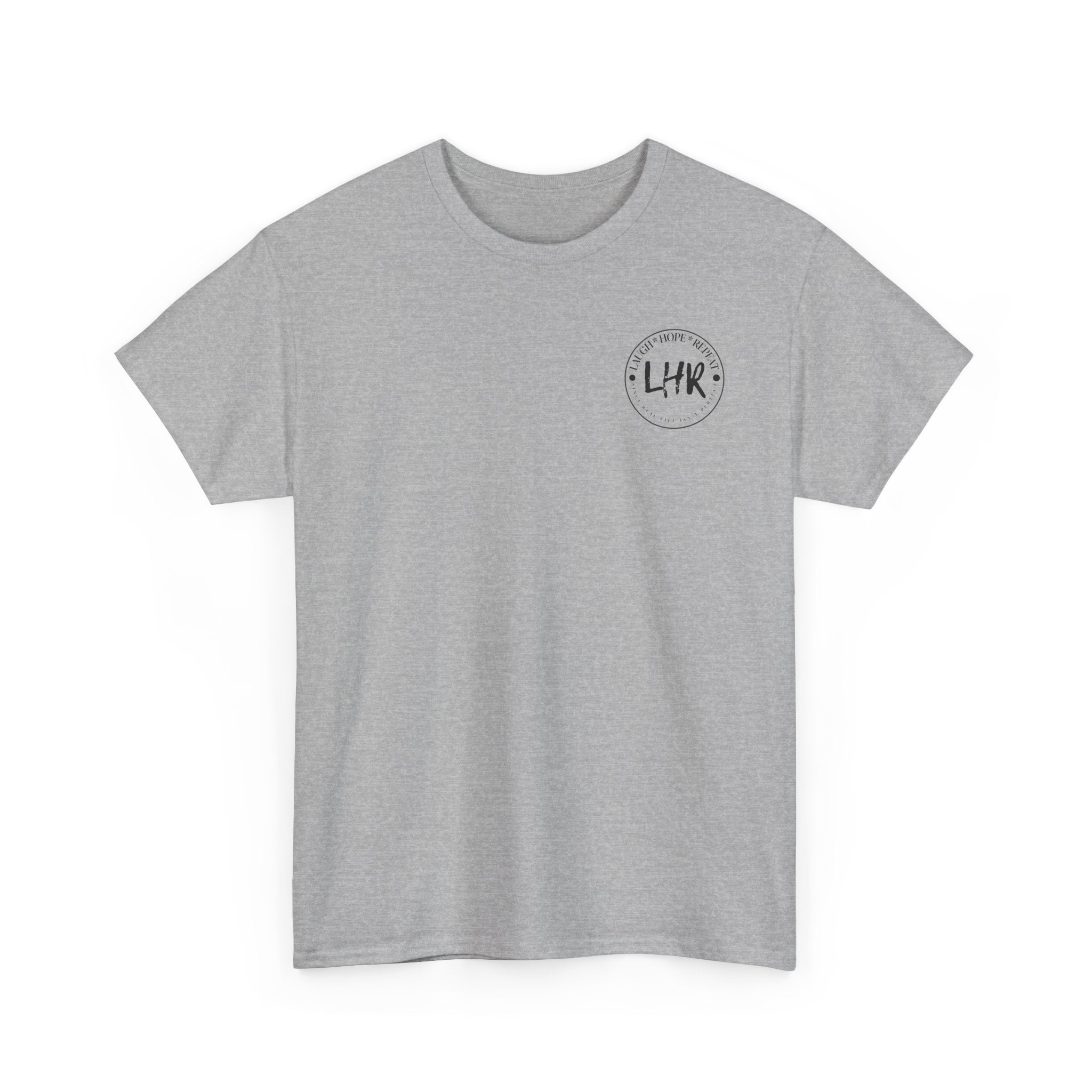 Laugh Hope Repeat T-Shirt | Illustrated Couple Portrait Tee