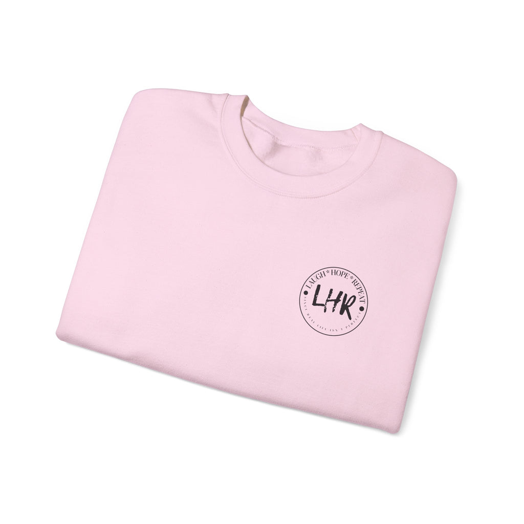 Laugh Hope Repeat Sweatshirt | Inspirational Scripture Typography