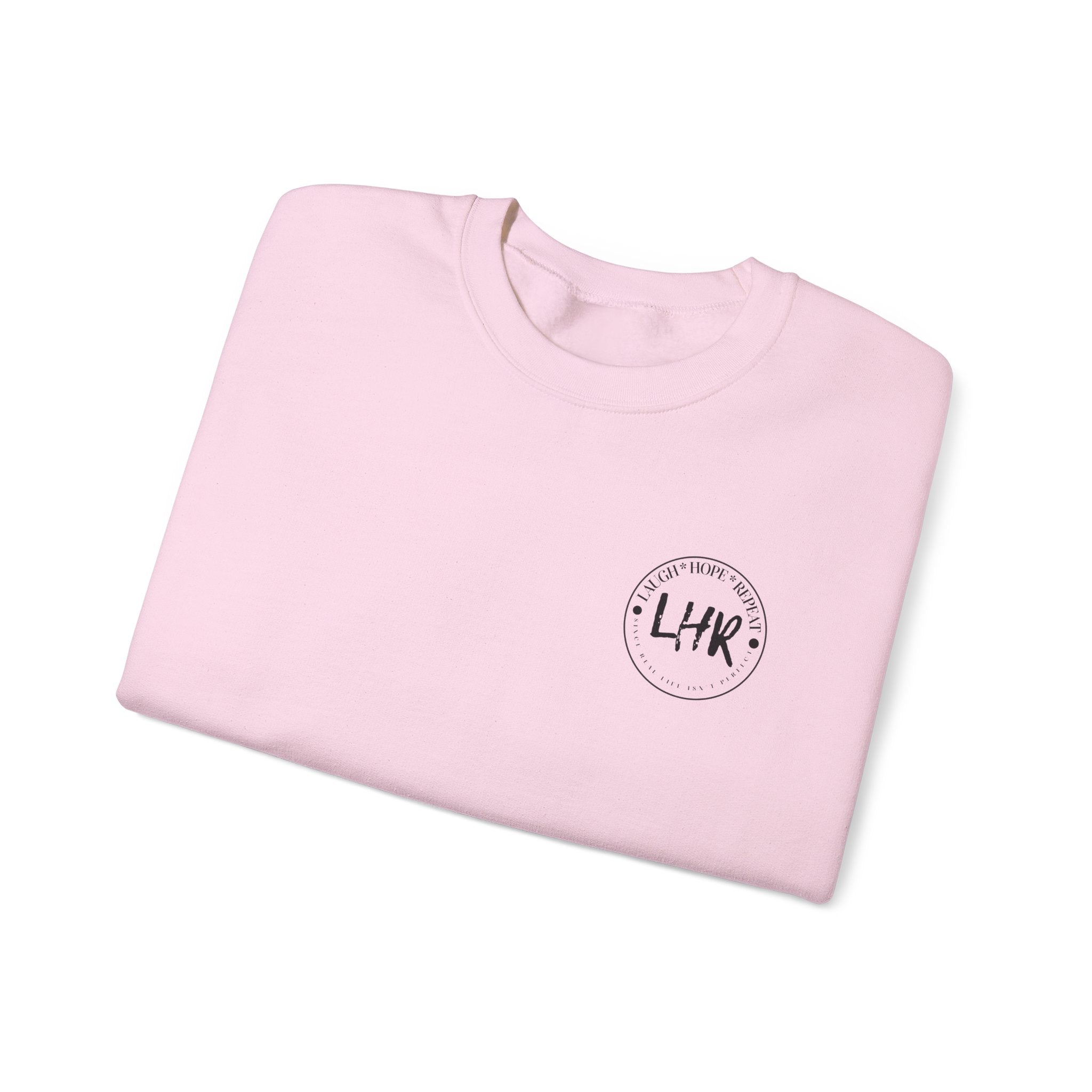 Laugh Hope Repeat Sweatshirt | Inspirational Scripture Typography