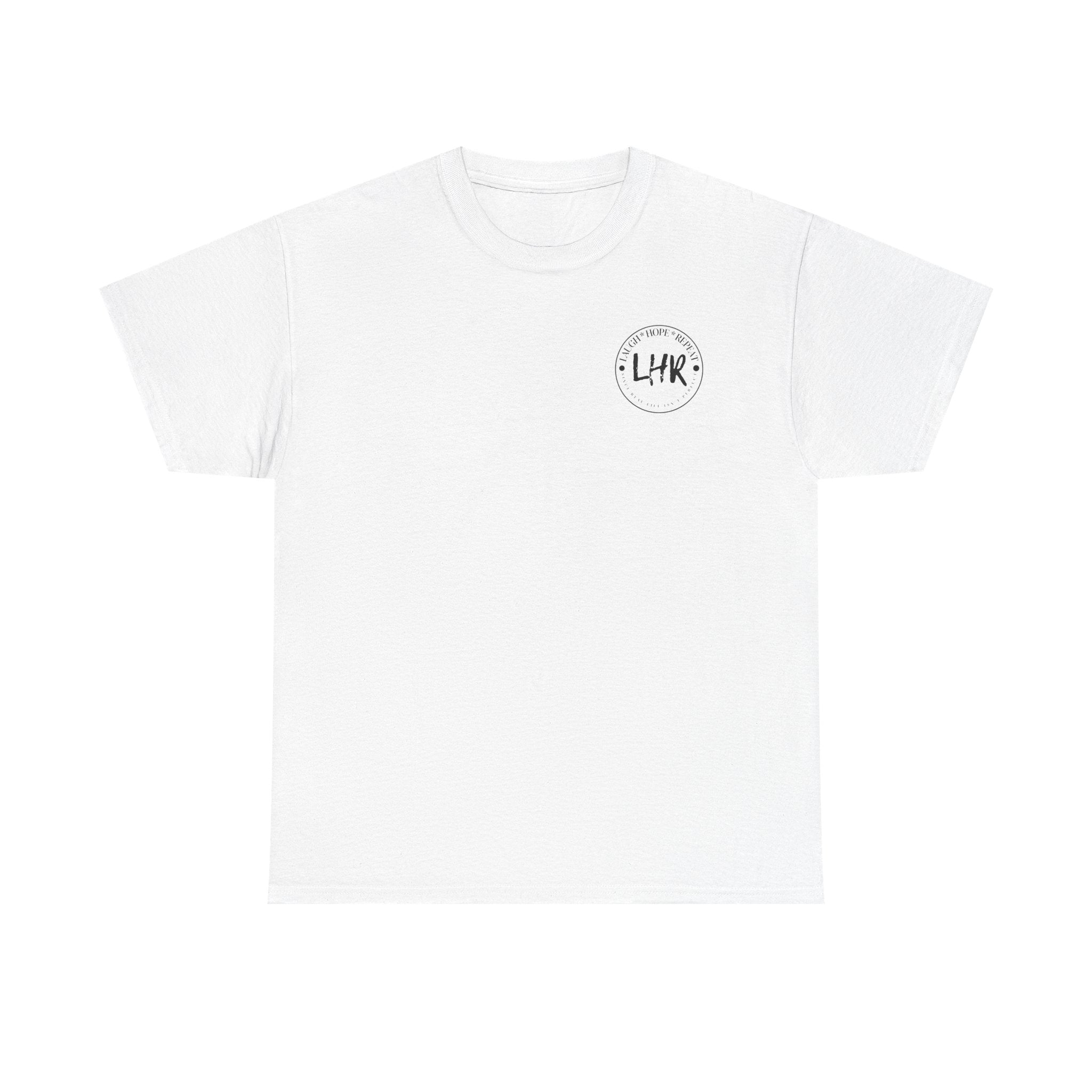 Laugh Hope Repeat T-Shirt | Illustrated Couple Portrait Tee