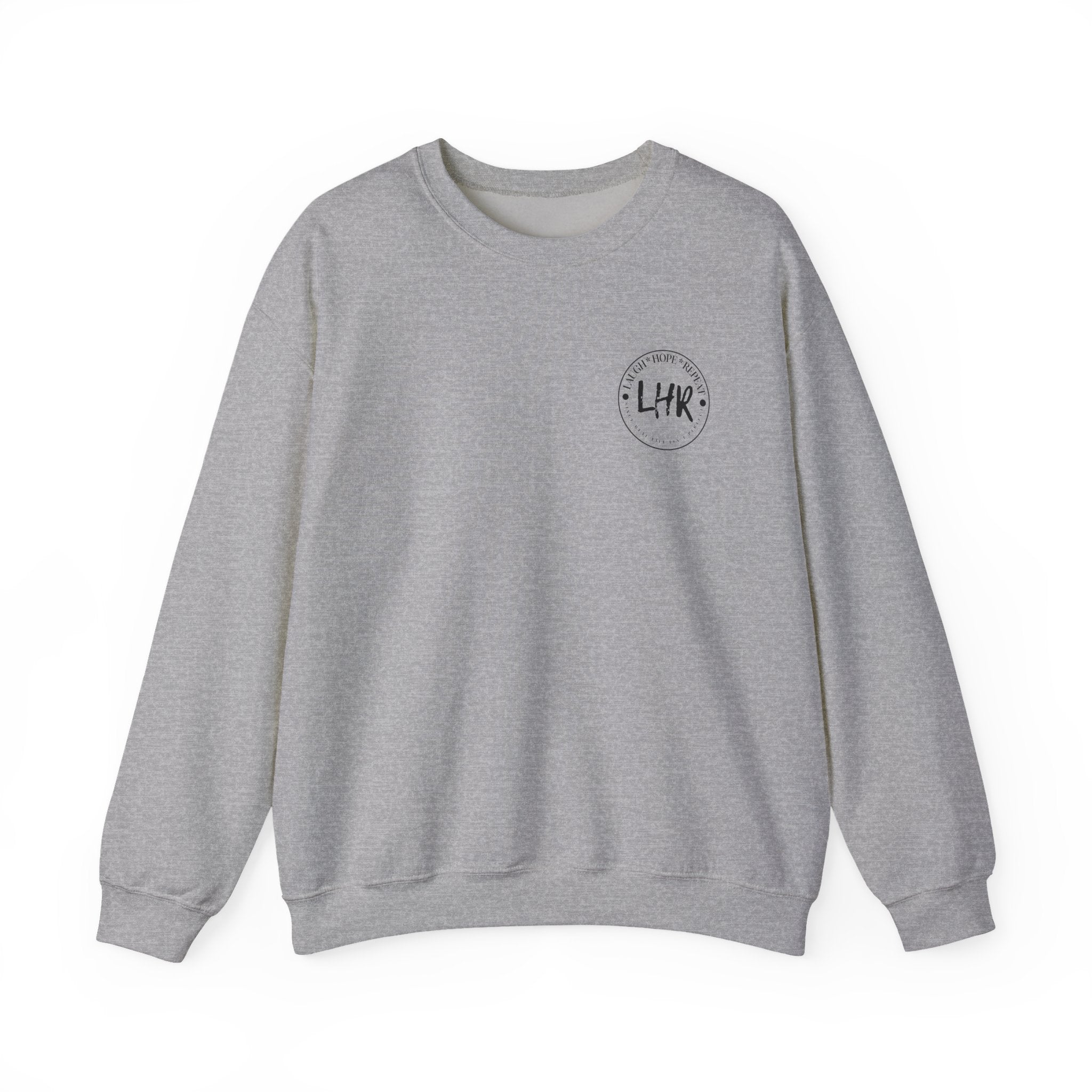 Laugh Hope Repeat Sweatshirt | Inspirational Scripture Typography