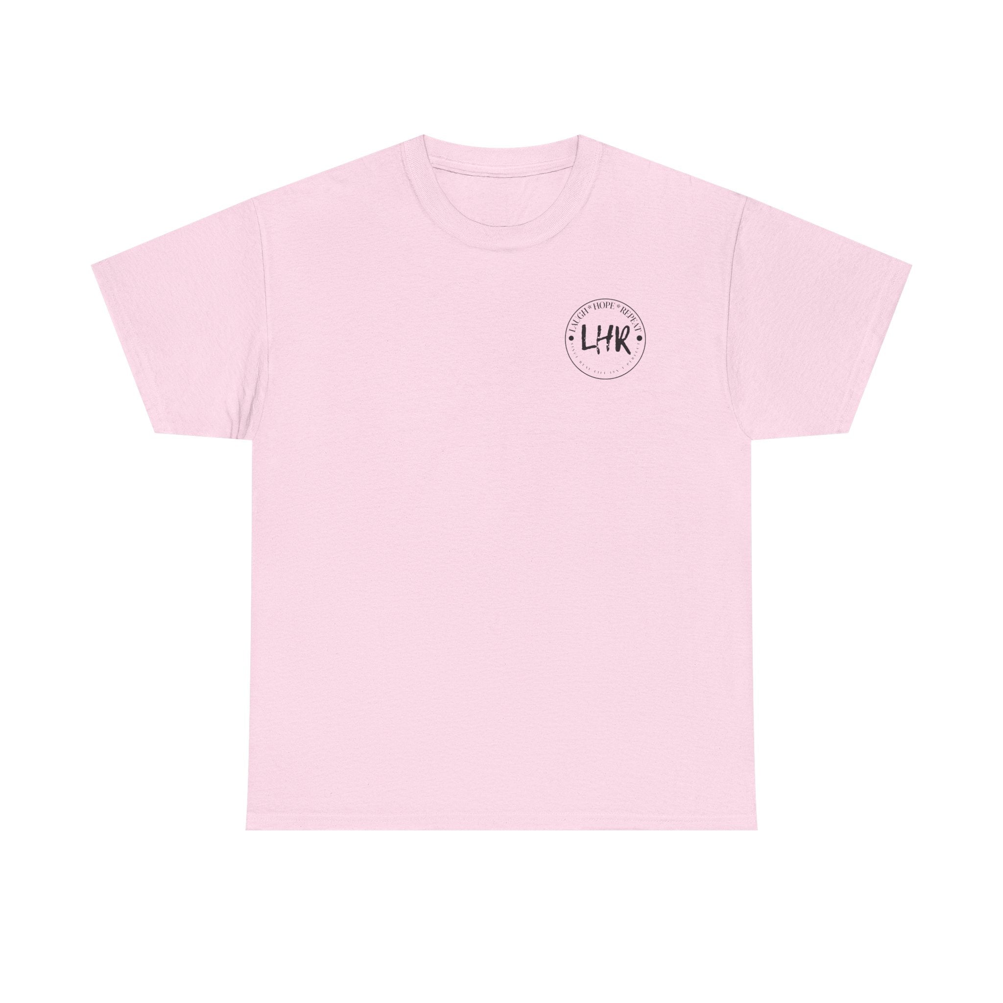 Laugh Hope Repeat T-Shirt | Illustrated Couple Portrait Tee