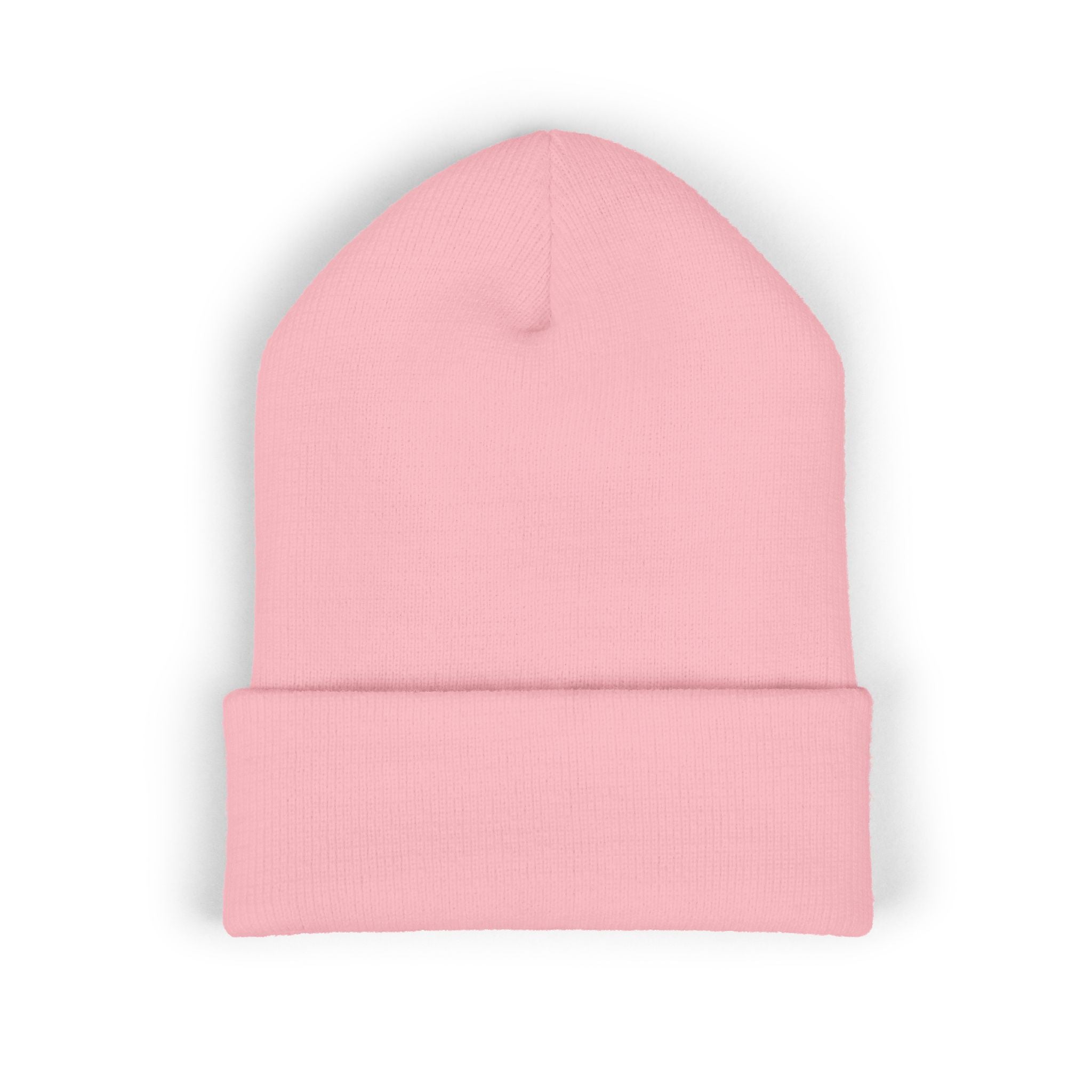 Distressed Circle Monogram beanie | Cuffed Embroidered Beanie