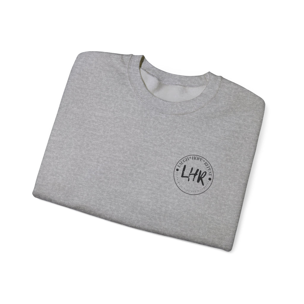 Laugh Hope Repeat Sweatshirt | Inspirational Scripture Typography